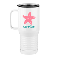 Thumbnail for Personalized Beach Fun Travel Coffee Mug Tumbler with Handle (20 oz) - Starfish - Left View
