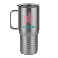 Thumbnail for Personalized Beach Fun Travel Coffee Mug Tumbler with Handle (20 oz) - Starfish - Left View