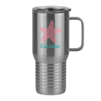 Thumbnail for Personalized Beach Fun Travel Coffee Mug Tumbler with Handle (20 oz) - Starfish - Right View