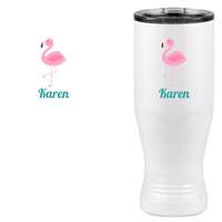 Thumbnail for Personalized Beach Fun Pilsner Tumbler (20 oz) - Flamingo - Design View