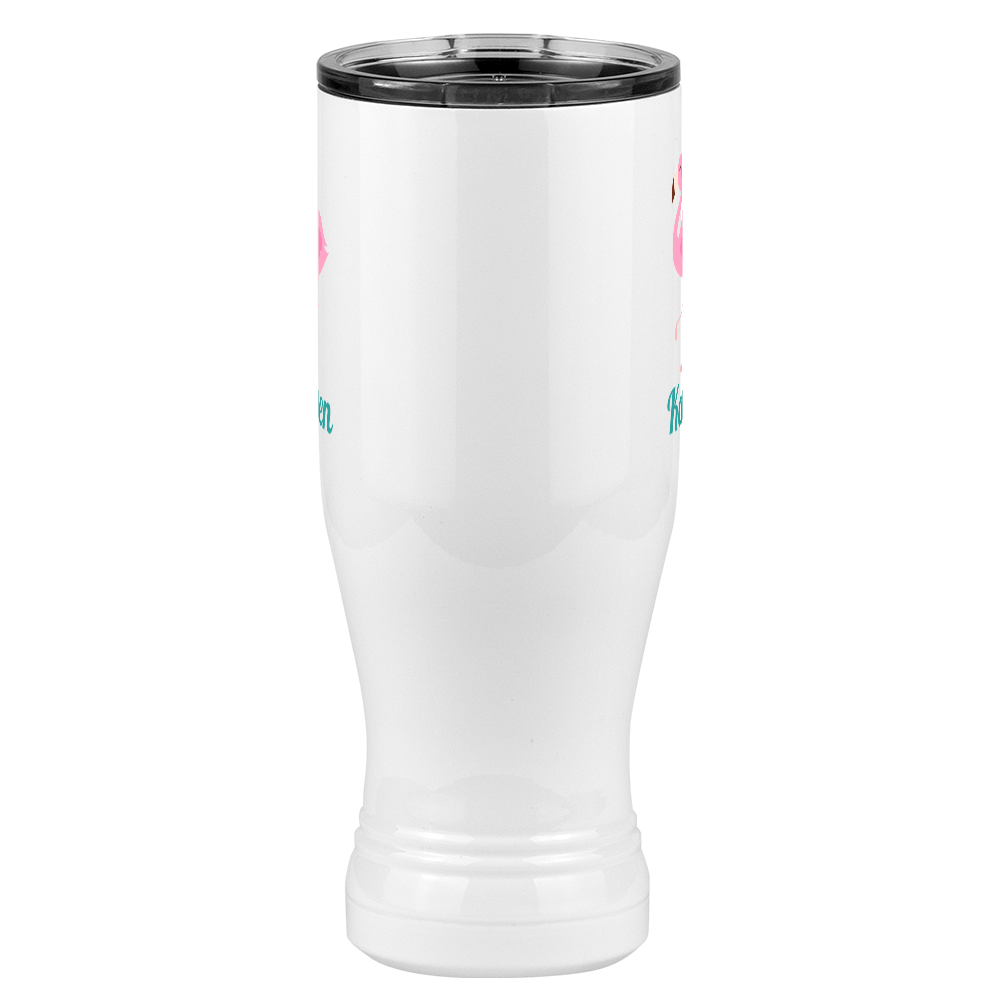 Personalized Beach Fun Pilsner Tumbler (20 oz) - Flamingo - Front View