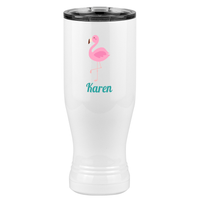 Thumbnail for Personalized Beach Fun Pilsner Tumbler (20 oz) - Flamingo - Left View