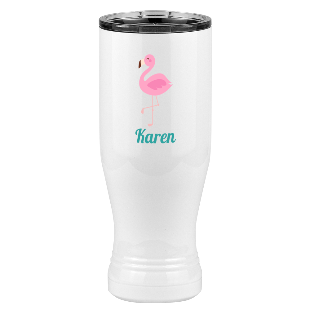 Personalized Beach Fun Pilsner Tumbler (20 oz) - Flamingo - Right View