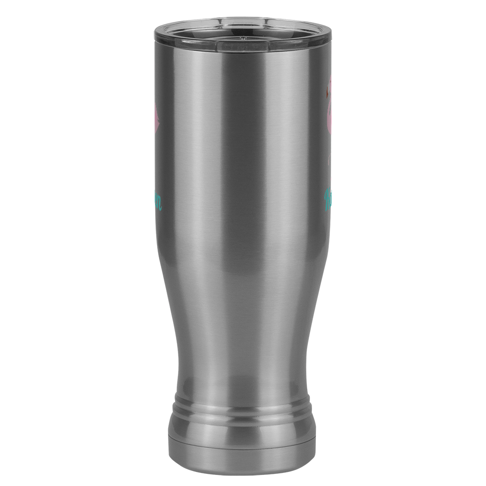 Personalized Beach Fun Pilsner Tumbler (20 oz) - Flamingo - Front View