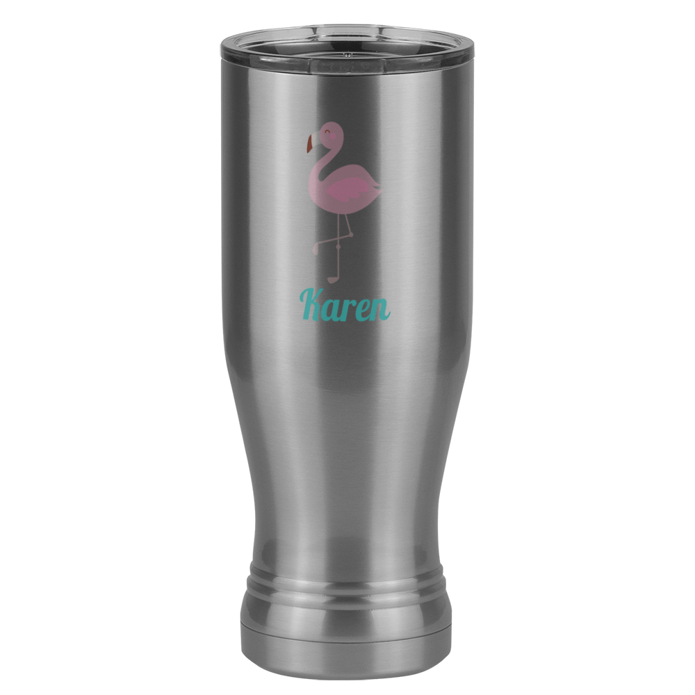 Personalized Beach Fun Pilsner Tumbler (20 oz) - Flamingo - Left View