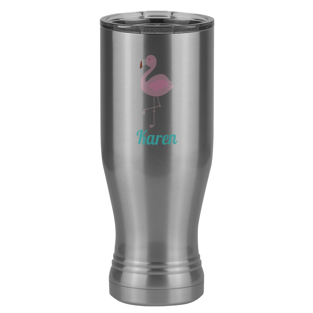 Personalized Beach Fun Pilsner Tumbler (20 oz) - Flamingo - Right View