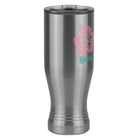 Thumbnail for Personalized Beach Fun Pilsner Tumbler (20 oz) - Hibiscus - Front Right View