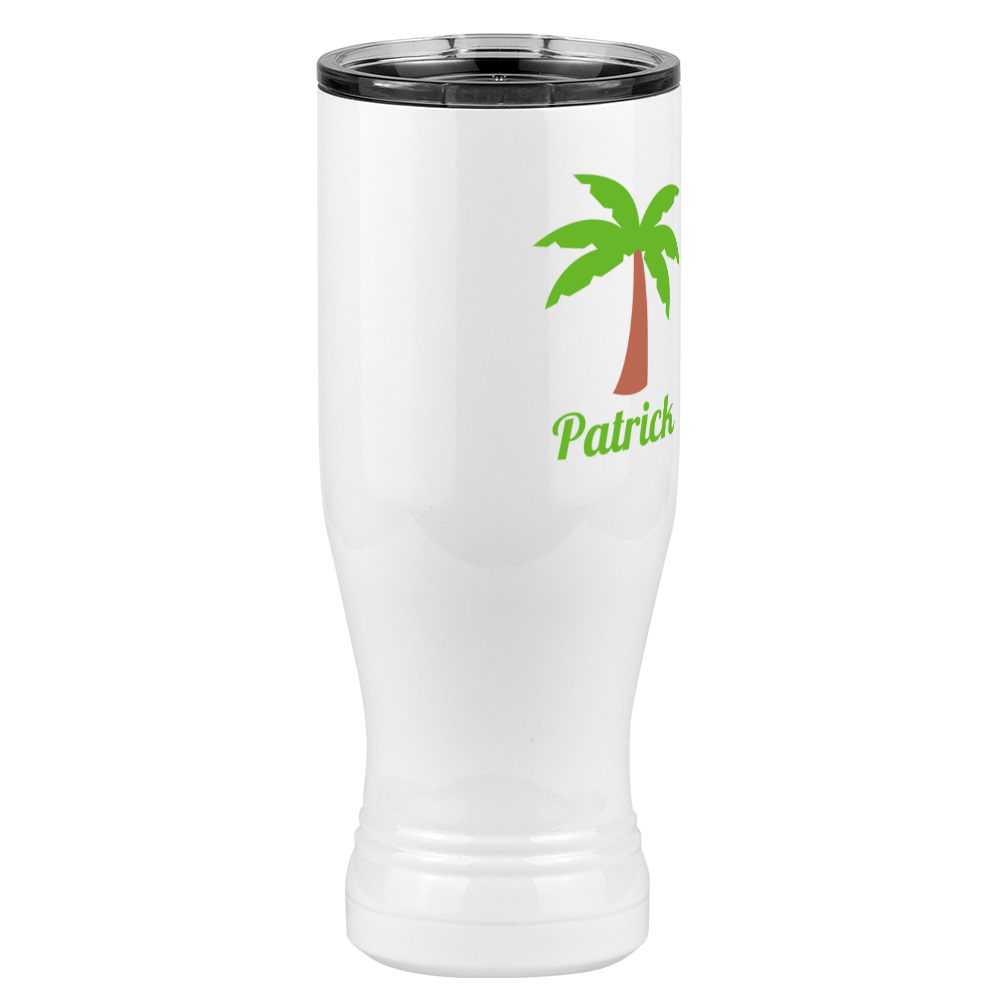 Personalized Beach Fun Pilsner Tumbler (20 oz) - Palm Tree - Front Right View