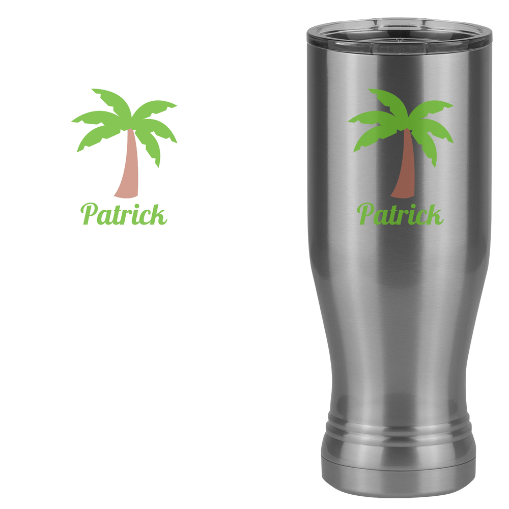 Personalized Beach Fun Pilsner Tumbler (20 oz) - Palm Tree - Design View