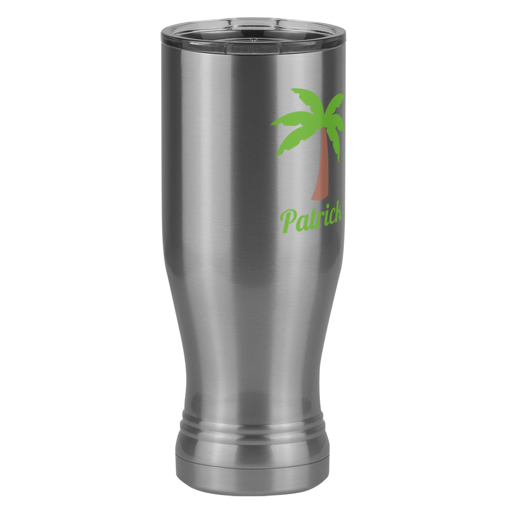 Personalized Beach Fun Pilsner Tumbler (20 oz) - Palm Tree - Front Right View