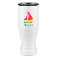 Thumbnail for Personalized Beach Fun Pilsner Tumbler (20 oz) - Sailboat - Left View