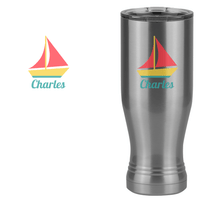 Thumbnail for Personalized Beach Fun Pilsner Tumbler (20 oz) - Sailboat - Design View