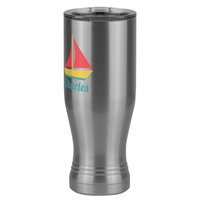 Thumbnail for Personalized Beach Fun Pilsner Tumbler (20 oz) - Sailboat - Front Left View