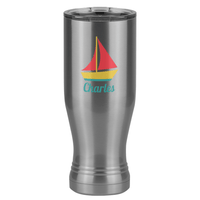 Thumbnail for Personalized Beach Fun Pilsner Tumbler (20 oz) - Sailboat - Left View