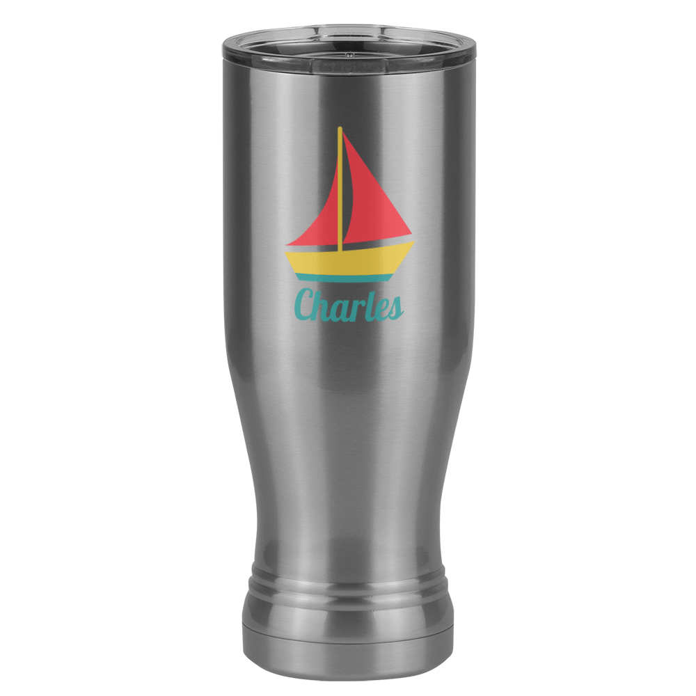 Personalized Beach Fun Pilsner Tumbler (20 oz) - Sailboat - Right View