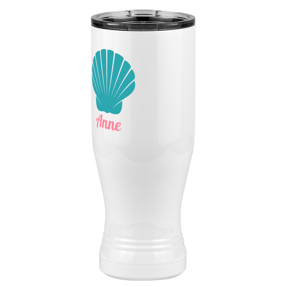 Personalized Beach Fun Pilsner Tumbler (20 oz) - Seashell - Front Left View