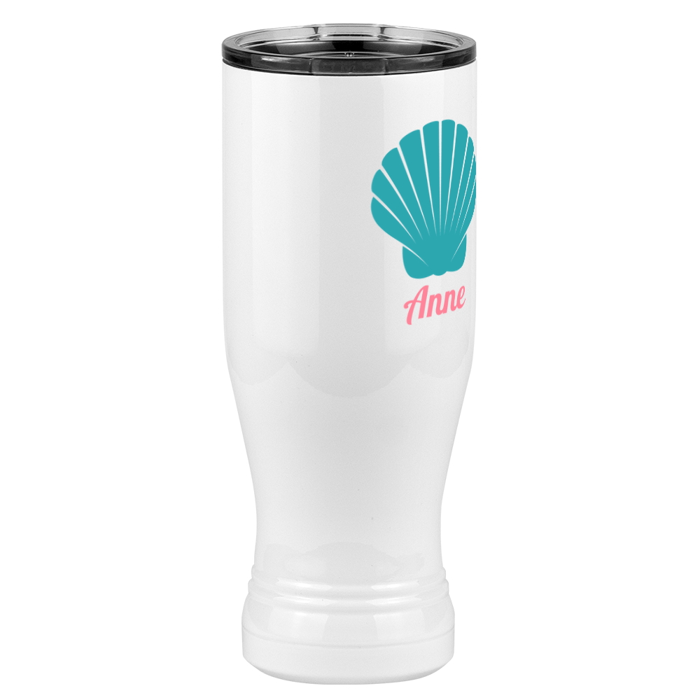 Personalized Beach Fun Pilsner Tumbler (20 oz) - Seashell - Front Right View