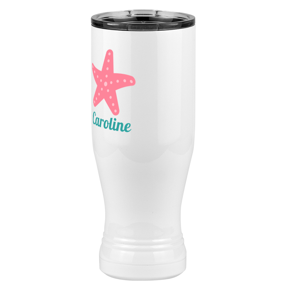 Personalized Beach Fun Pilsner Tumbler (20 oz) - Starfish - Front Left View