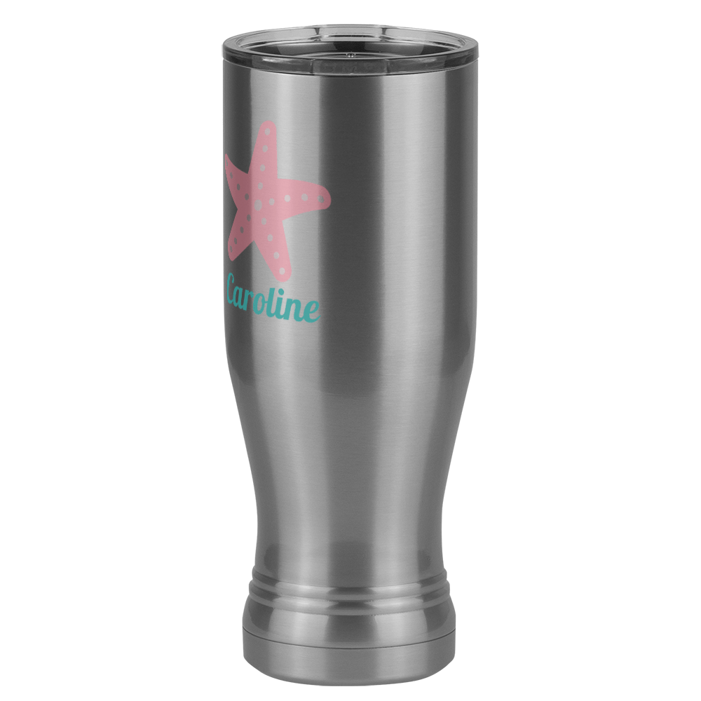Personalized Beach Fun Pilsner Tumbler (20 oz) - Starfish - Front Left View