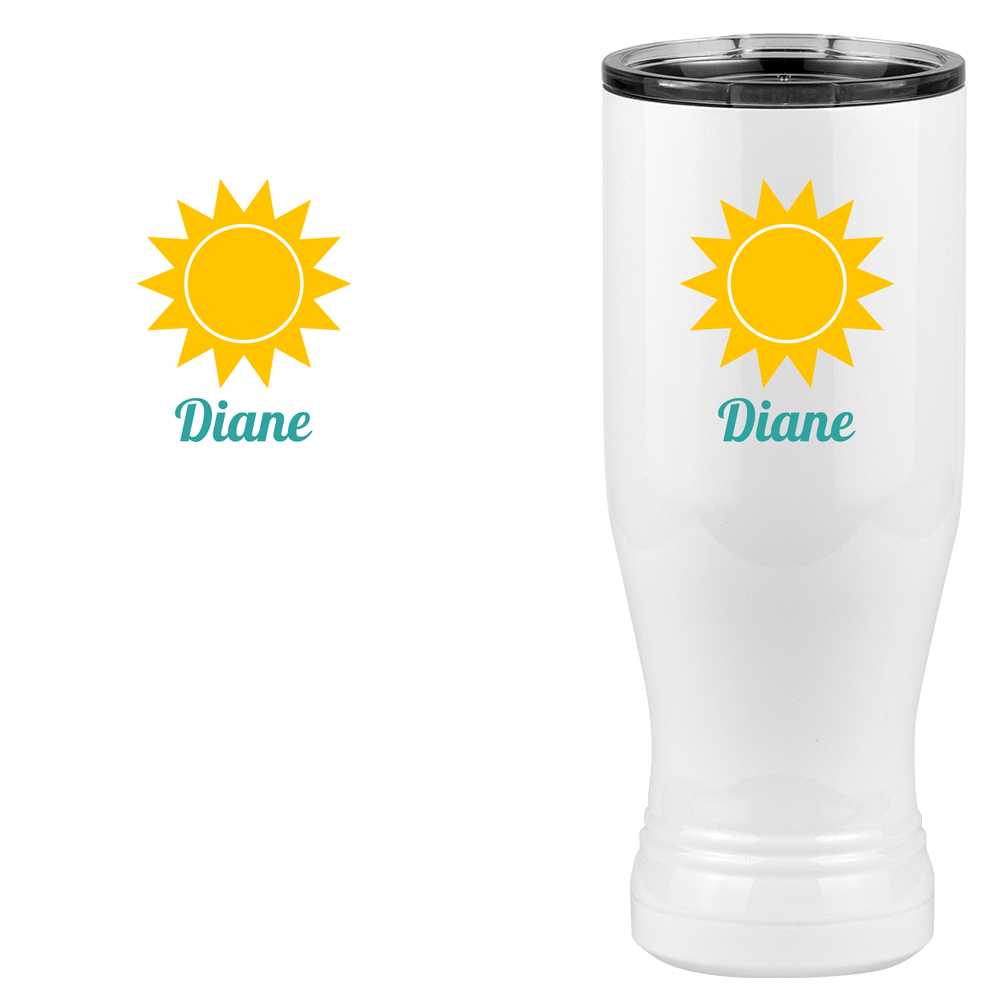 Personalized Beach Fun Pilsner Tumbler (20 oz) - Sun - Design View