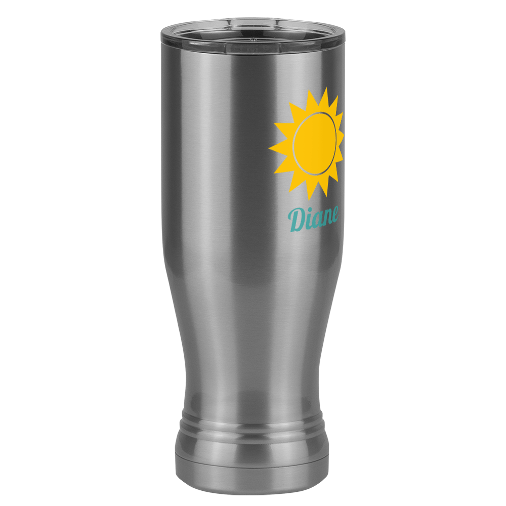 Personalized Beach Fun Pilsner Tumbler (20 oz) - Sun - Front Right View