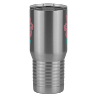Thumbnail for Personalized Beach Fun Tall Travel Tumbler (20 oz) - Hibiscus - Front View