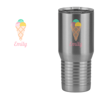 Thumbnail for Personalized Beach Fun Tall Travel Tumbler (20 oz) - Ice Cream Cone - Design View