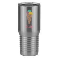Thumbnail for Personalized Beach Fun Tall Travel Tumbler (20 oz) - Ice Cream Cone - Right View