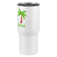 Thumbnail for Personalized Beach Fun Tall Travel Tumbler (20 oz) - Palm Tree - Front Left View