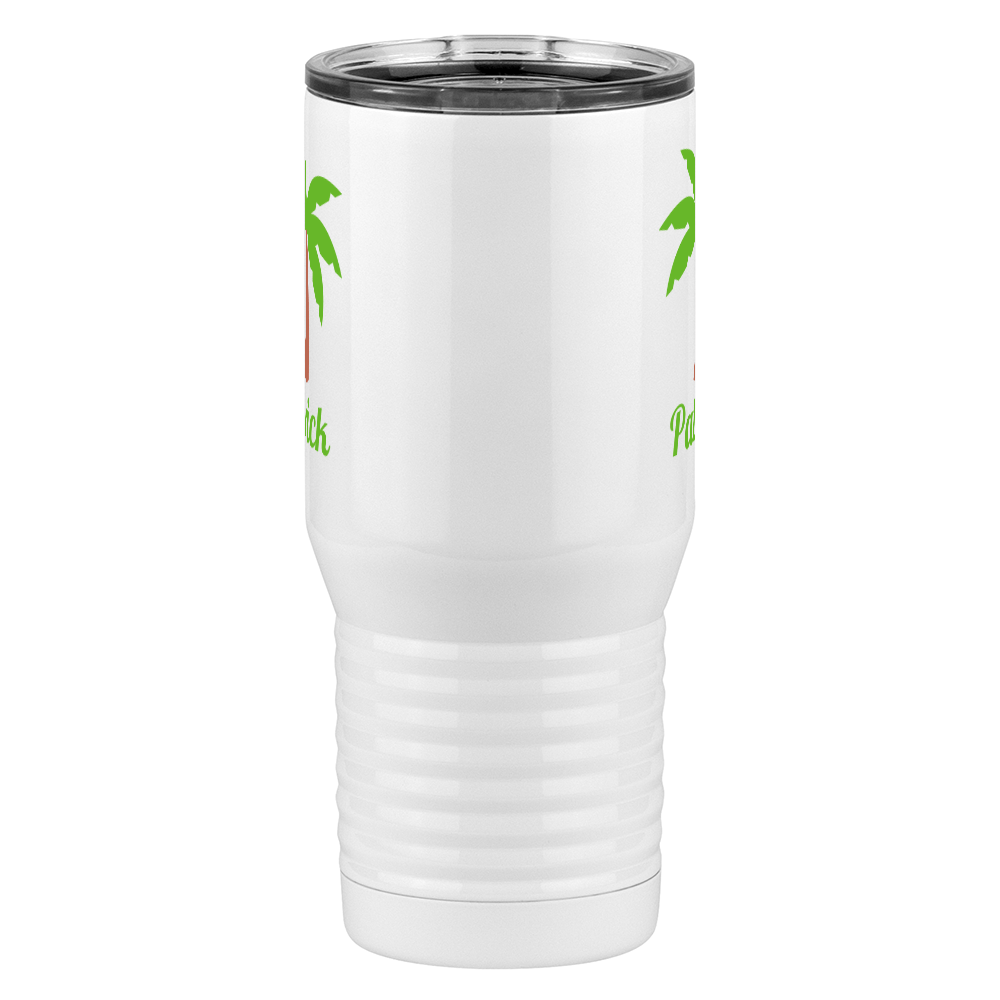 Personalized Beach Fun Tall Travel Tumbler (20 oz) - Palm Tree - Front View