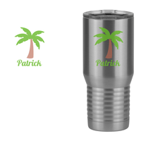 Thumbnail for Personalized Beach Fun Tall Travel Tumbler (20 oz) - Palm Tree - Design View