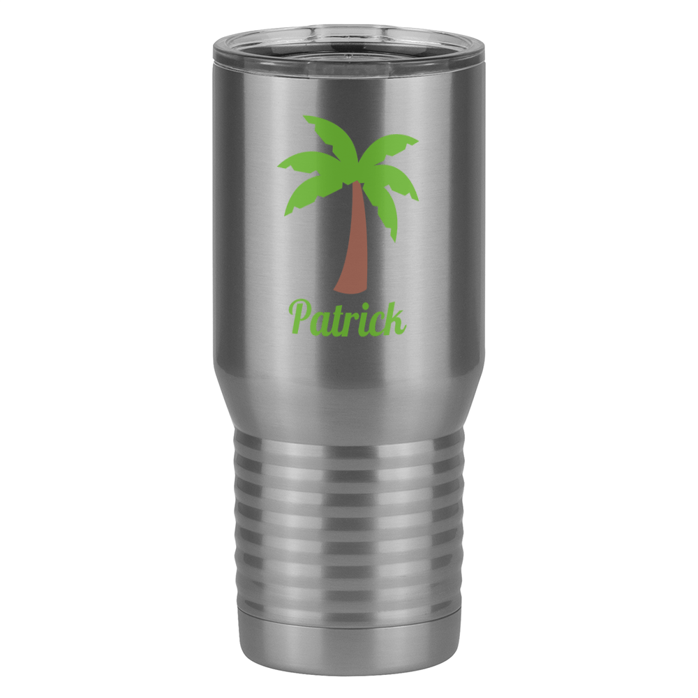 Personalized Beach Fun Tall Travel Tumbler (20 oz) - Palm Tree - Left View