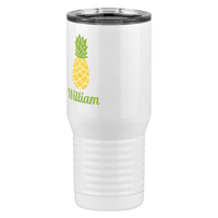 Thumbnail for Personalized Beach Fun Tall Travel Tumbler (20 oz) - Pineapple - Front Left View