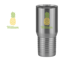 Thumbnail for Personalized Beach Fun Tall Travel Tumbler (20 oz) - Pineapple - Design View
