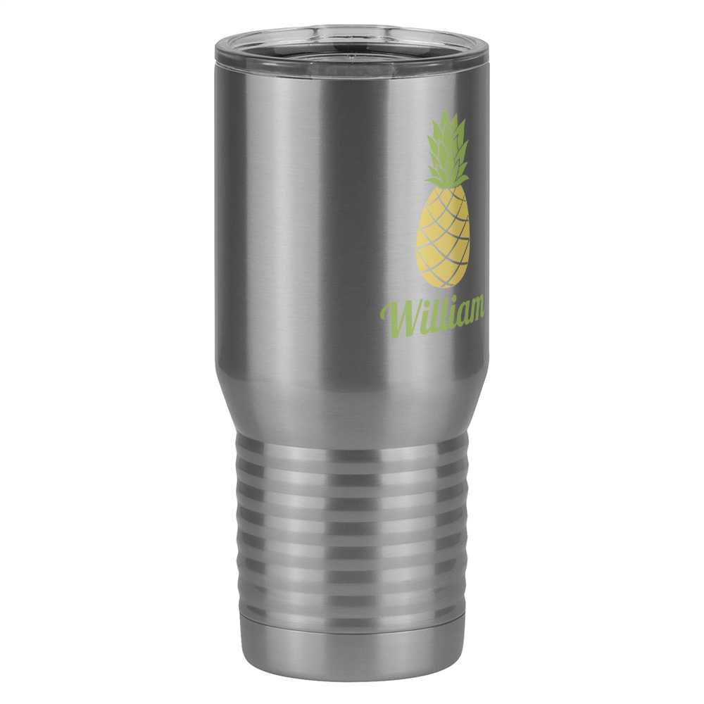 Personalized Beach Fun Tall Travel Tumbler (20 oz) - Pineapple - Front Right View