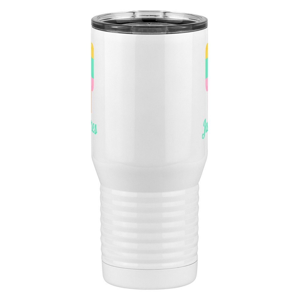 Personalized Beach Fun Tall Travel Tumbler (20 oz) - Popsicle - Front View