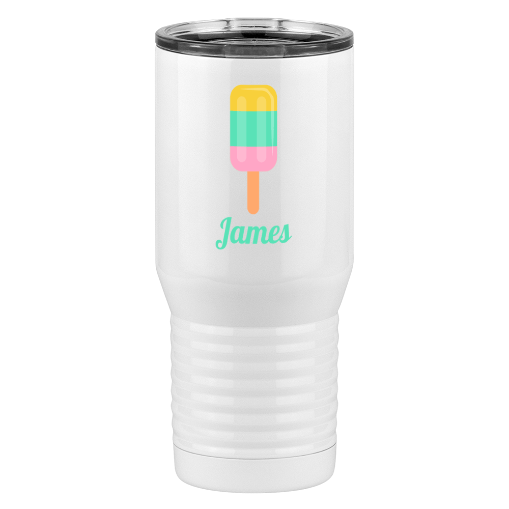 Personalized Beach Fun Tall Travel Tumbler (20 oz) - Popsicle - Left View
