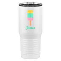 Thumbnail for Personalized Beach Fun Tall Travel Tumbler (20 oz) - Popsicle - Left View