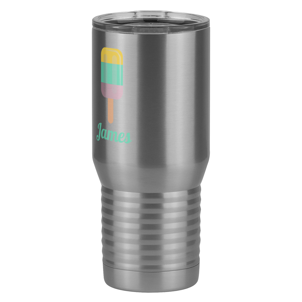 Personalized Beach Fun Tall Travel Tumbler (20 oz) - Popsicle - Front Left View