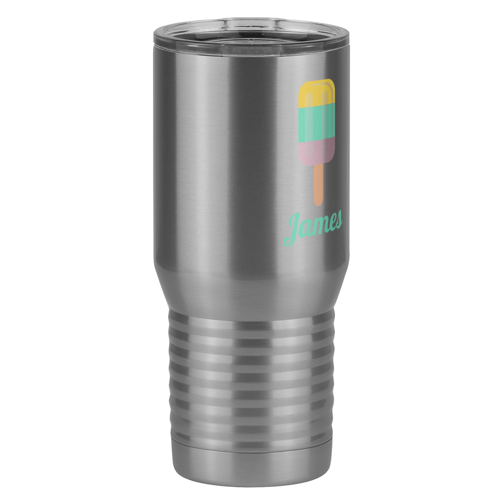 Personalized Beach Fun Tall Travel Tumbler (20 oz) - Popsicle - Front Right View