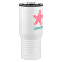 Thumbnail for Personalized Beach Fun Tall Travel Tumbler (20 oz) - Starfish - Front Right View