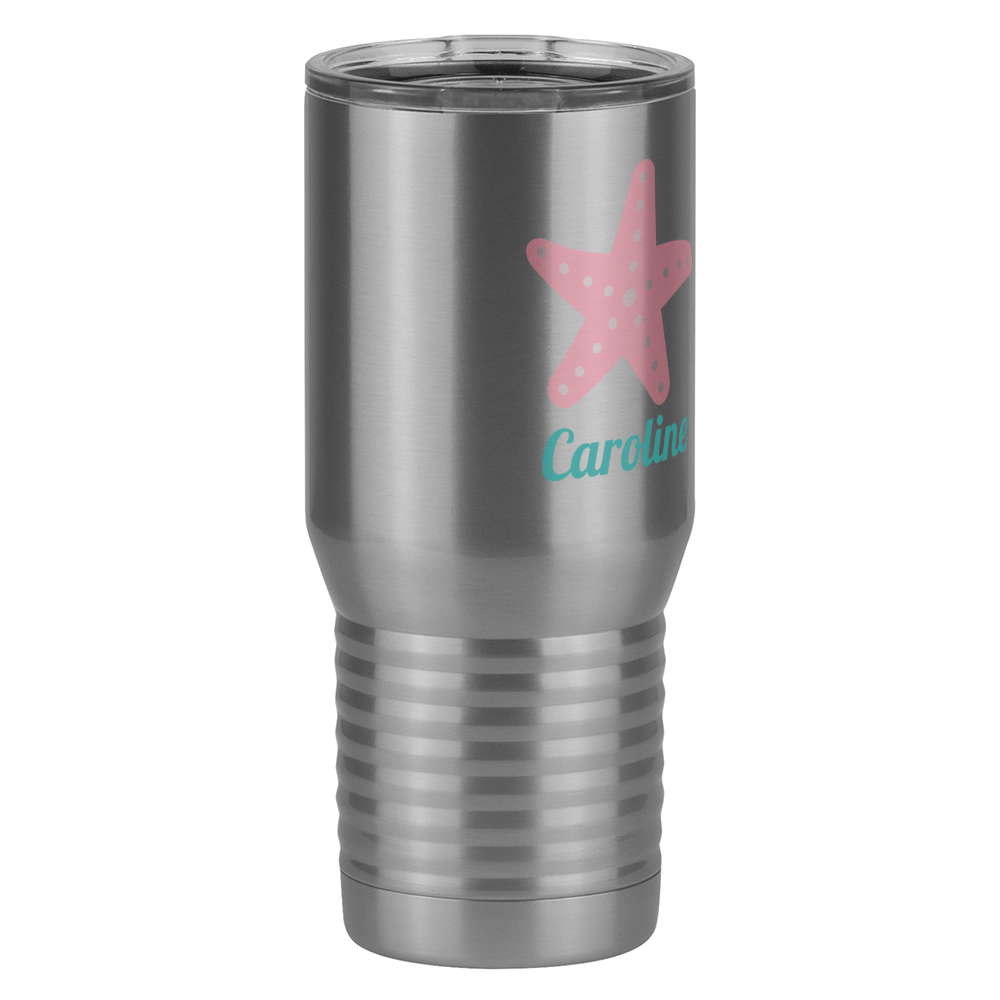 Personalized Beach Fun Tall Travel Tumbler (20 oz) - Starfish - Front Right View