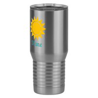 Thumbnail for Personalized Beach Fun Tall Travel Tumbler (20 oz) - Sun - Front Left View