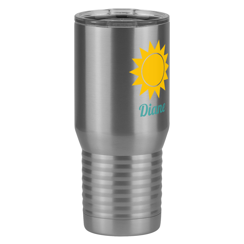 Personalized Beach Fun Tall Travel Tumbler (20 oz) - Sun - Front Right View
