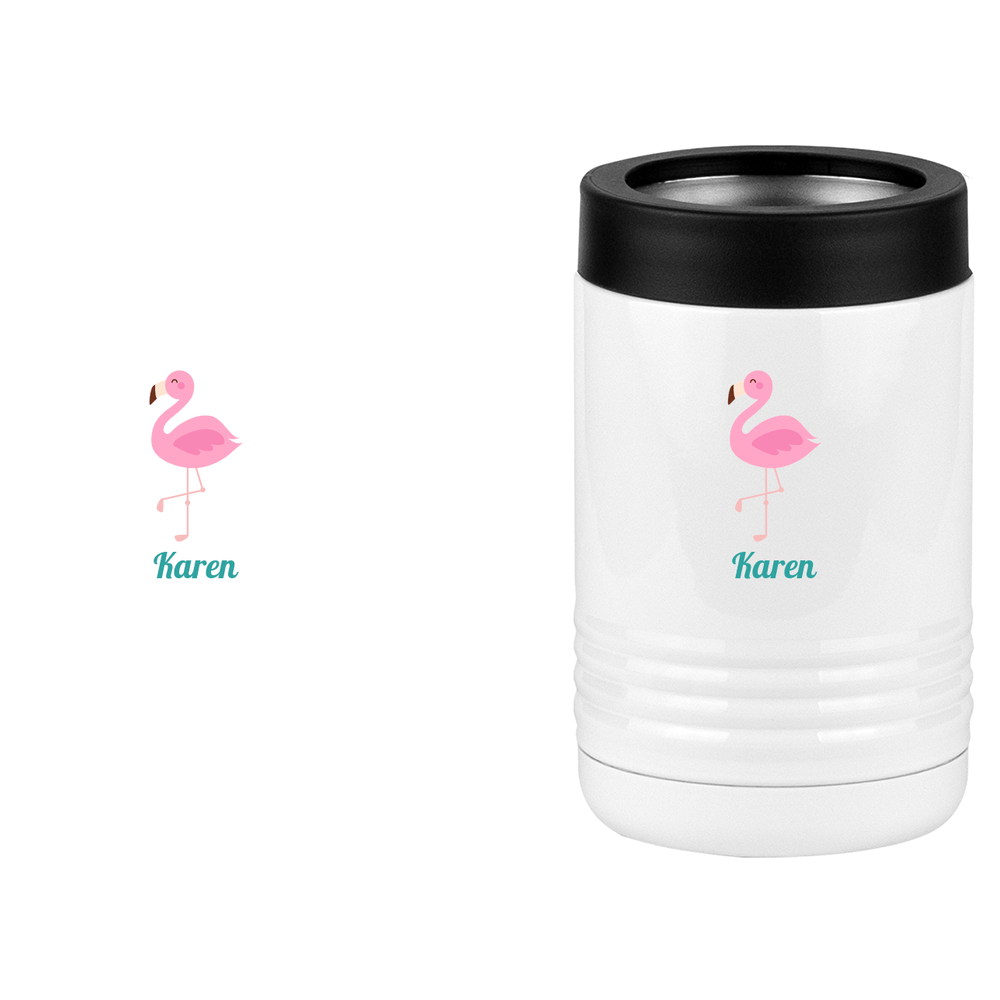 Personalized Beach Fun Beverage Holder - Flamingo - Design View