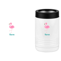 Thumbnail for Personalized Beach Fun Beverage Holder - Flamingo - Design View