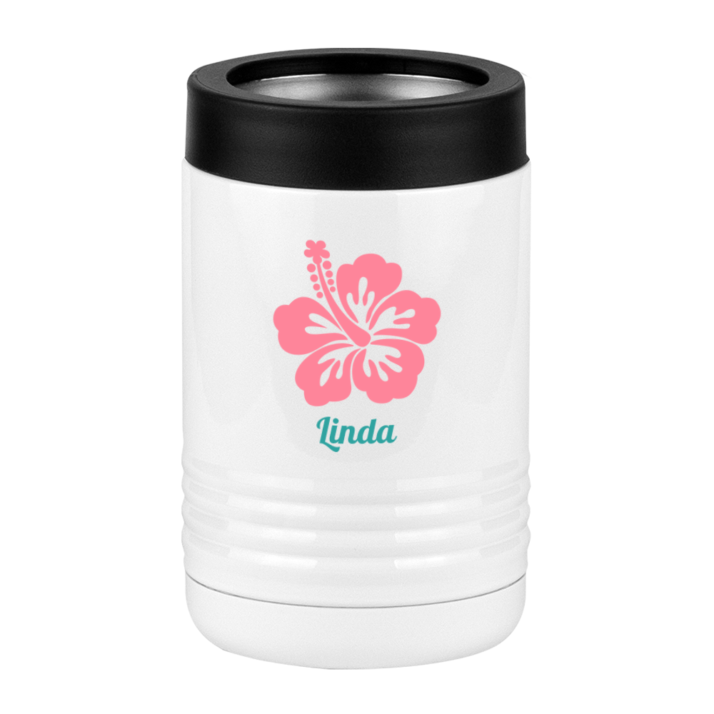 Personalized Beach Fun Beverage Holder - Hibiscus - Left View