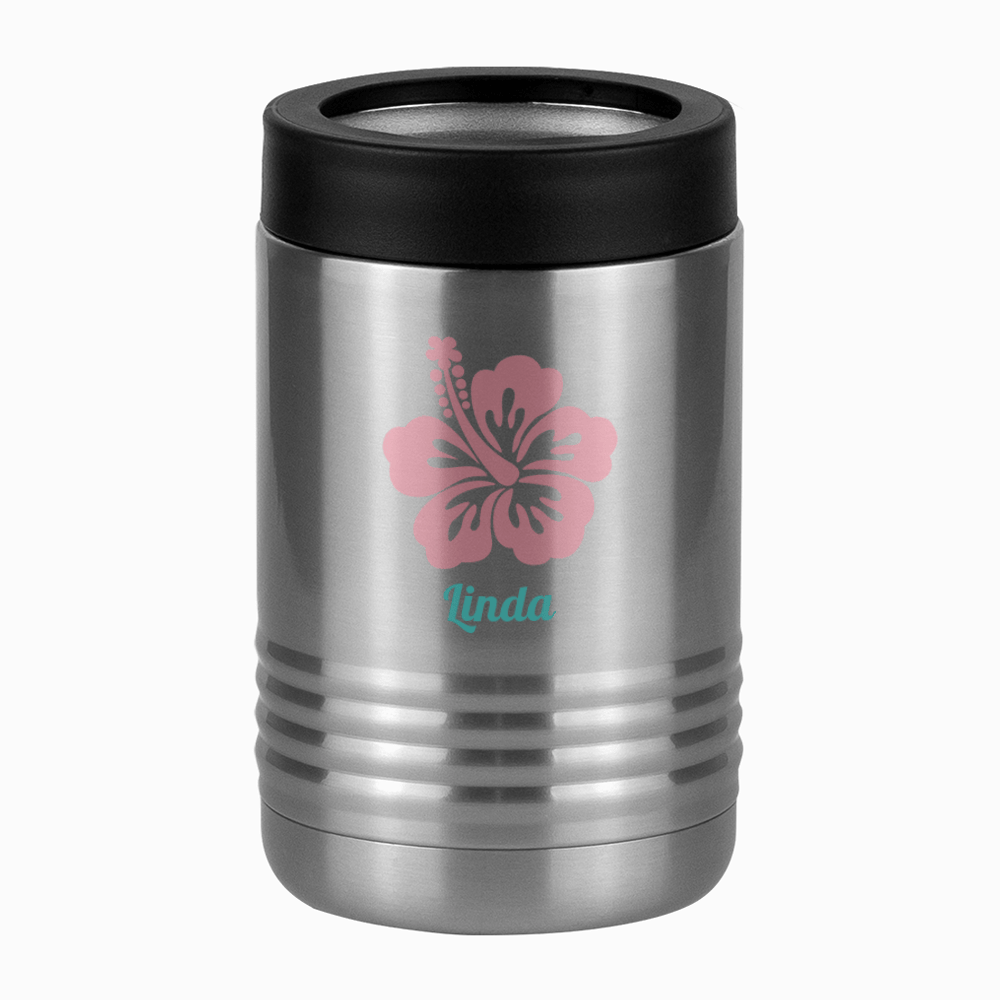 Personalized Beach Fun Beverage Holder - Hibiscus - Left View