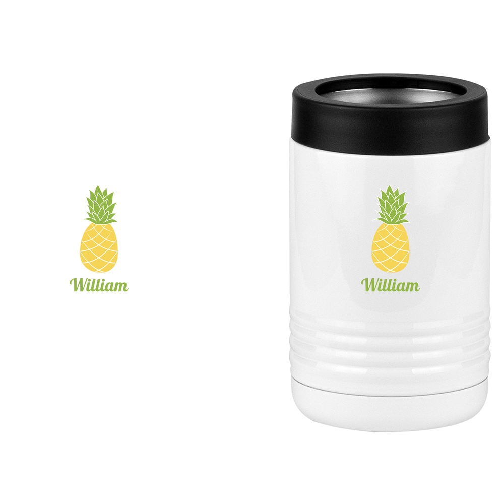 Personalized Beach Fun Beverage Holder - Pineapple - Design View
