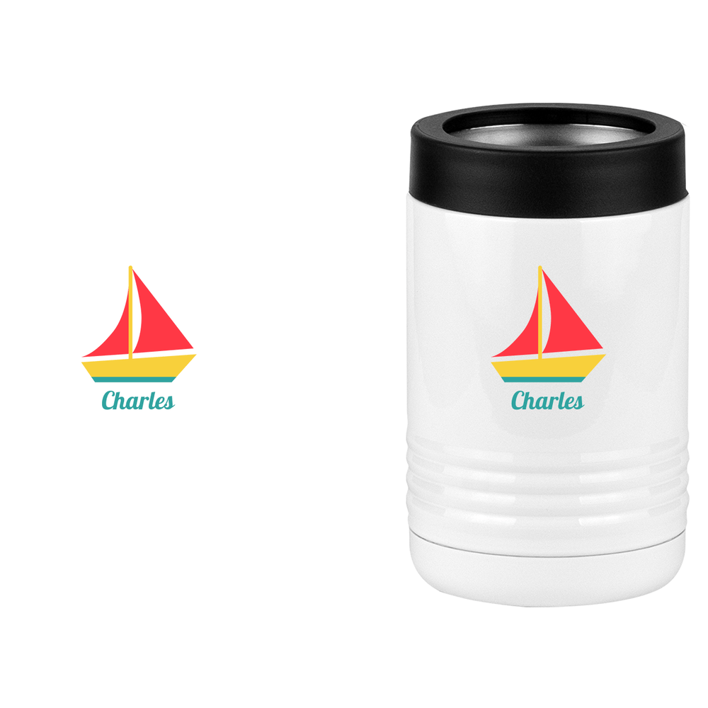 Personalized Beach Fun Beverage Holder - Sailboat - Design View